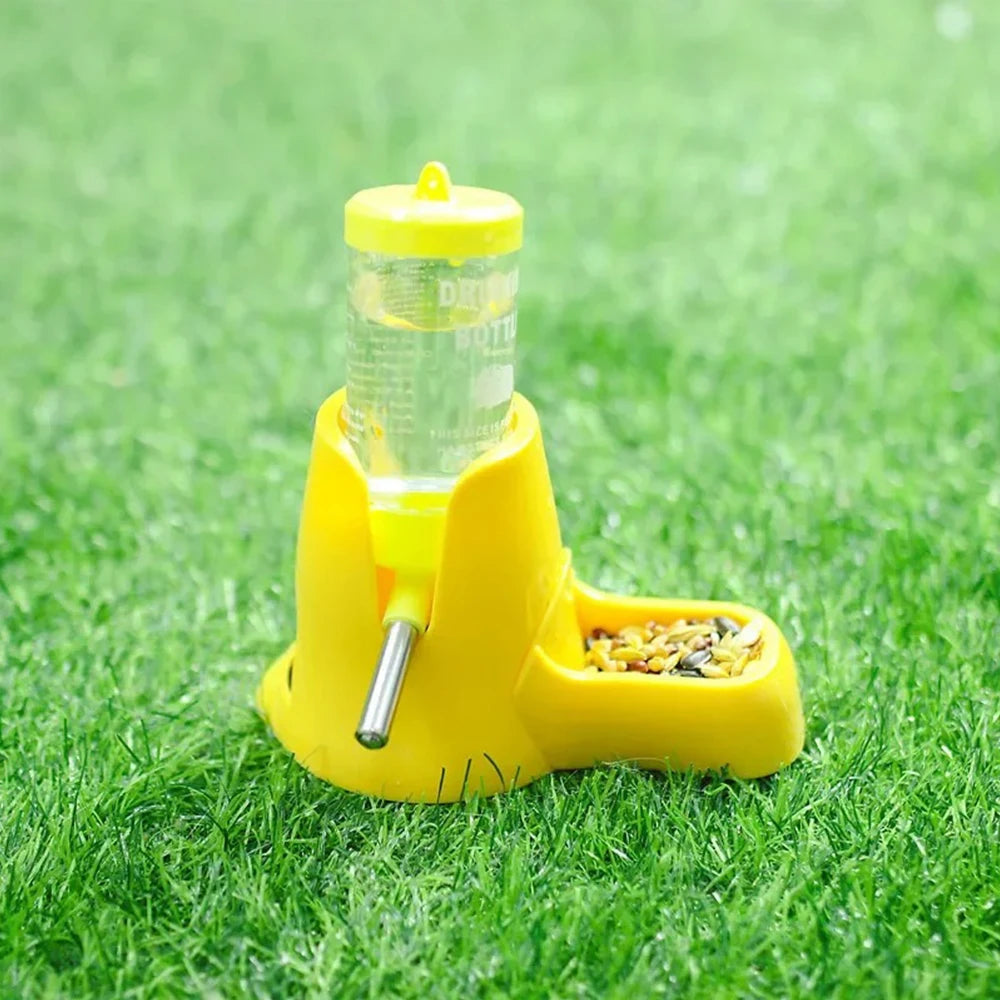 Dispenser d’Acqua per Criceti – Abbeveratoio Automatico per Piccoli Animali con Ciotola e Contenitore per Cibo, ideale per Porcellini d’India e Ratti