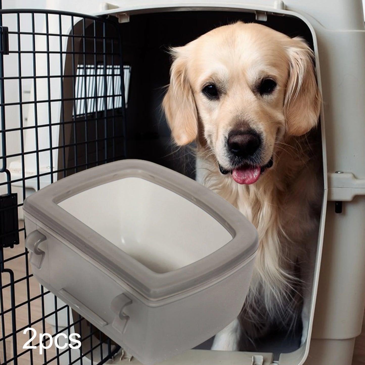 Ciotole da Appendere per Cani & Gatti– Set da 2 Pezzi con Gancio