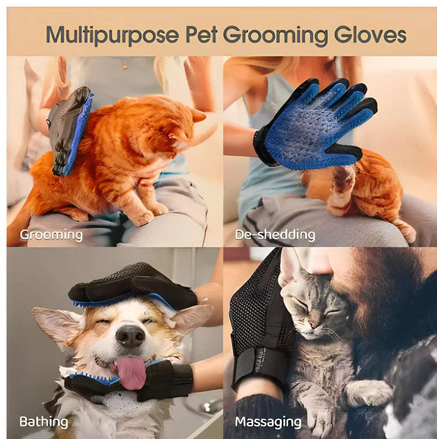 Guanto Cattura Pelo per Animali: Cura, Pulizia e Massaggio in un Solo Gesto!