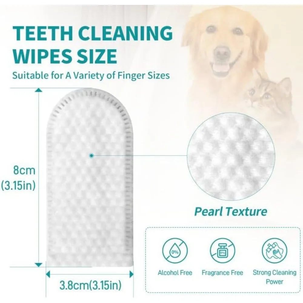 Salviette Detergenti per Orecchie e Occhi di Cani e Gatti (50 Salviette)