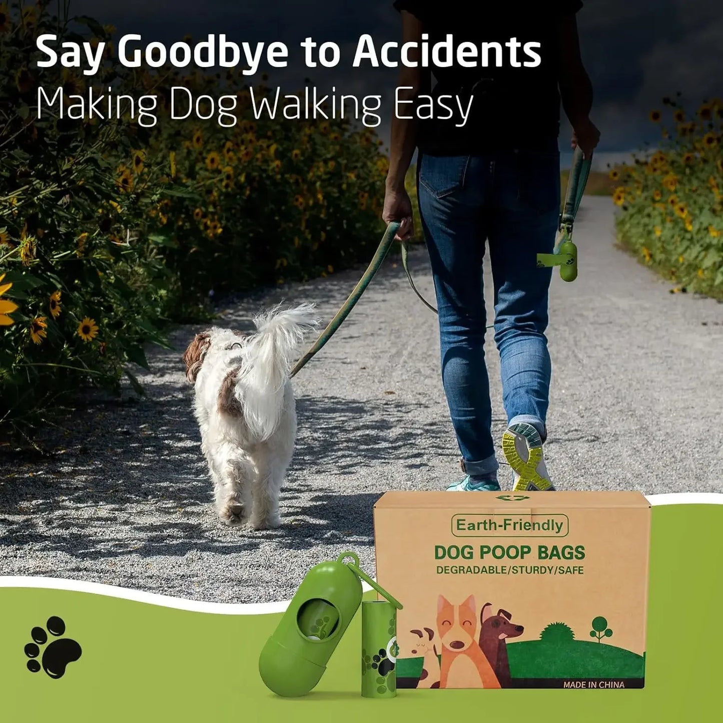 Sacchetti Igenici Biodegradabili per Bisogni di Cani e Gatti – Essenziali per Casa e Uscite, 15 bags/roll