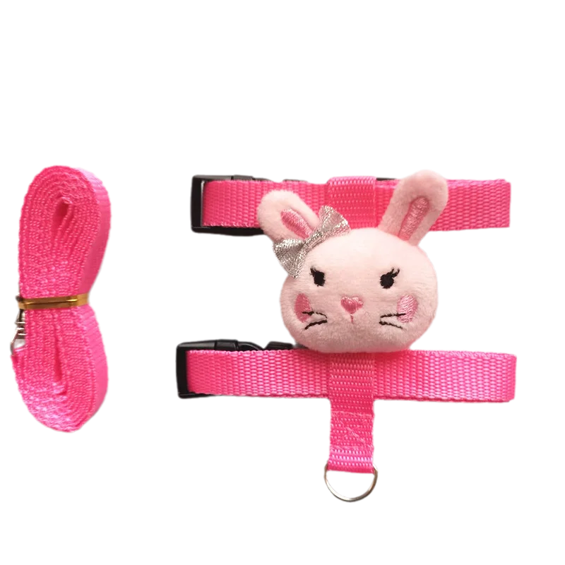 Set Pettorina e Guinzaglio Cartoon Coniglio: Passeggiate Sicure e Adorabili per i Tuoi Piccoli Amici!