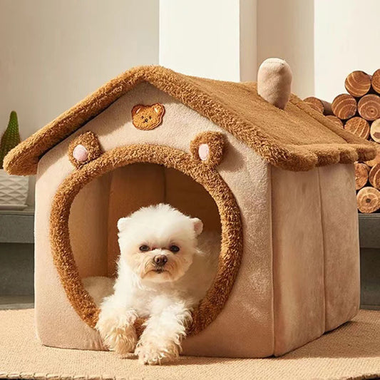 Cuccia per Cani e Gatti a Forma di Orsetto – Design Avvolgente e Universale 4 Stagioni