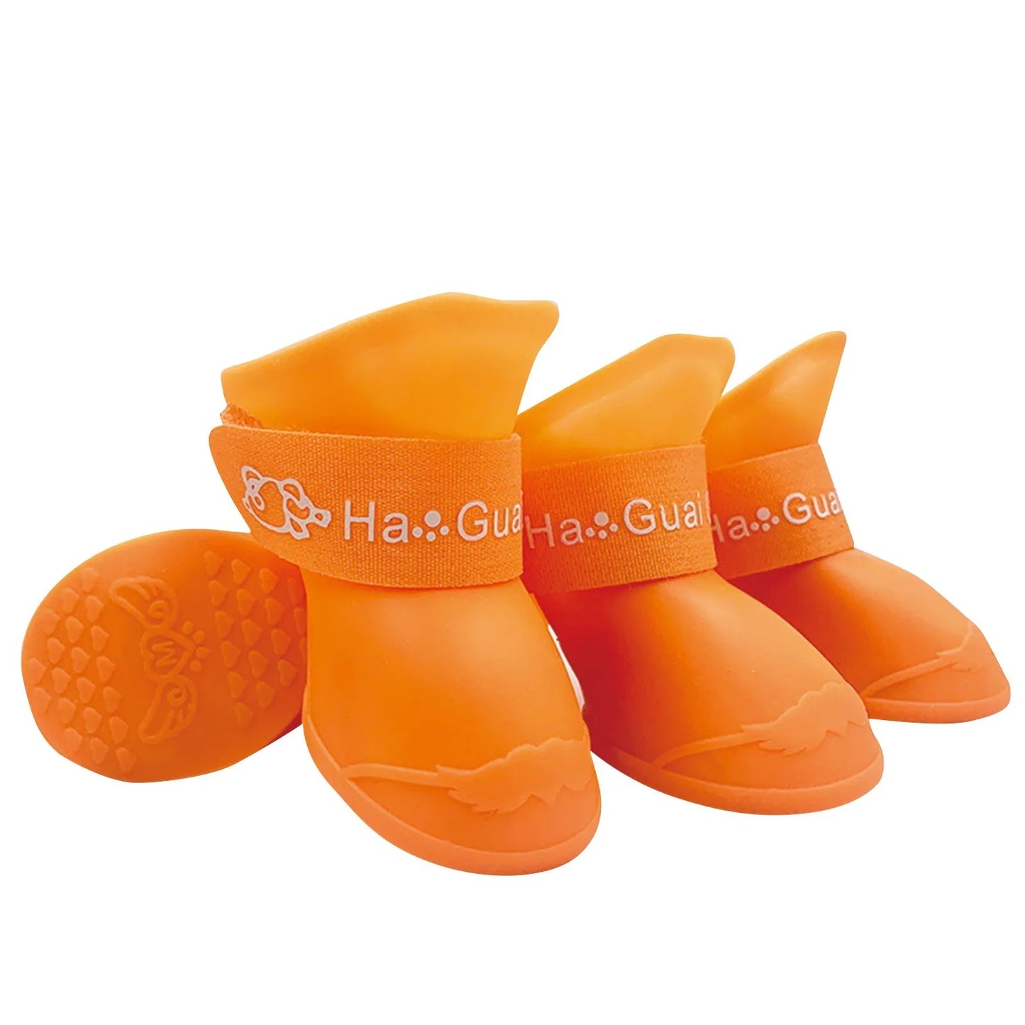4pcs Pet Waterproof Rainshoe Anti-Slip Rubber Boot Small Dogs Cats Soft-Soled Outdoor Shoe Dog Ankle Boots Pet Accessories