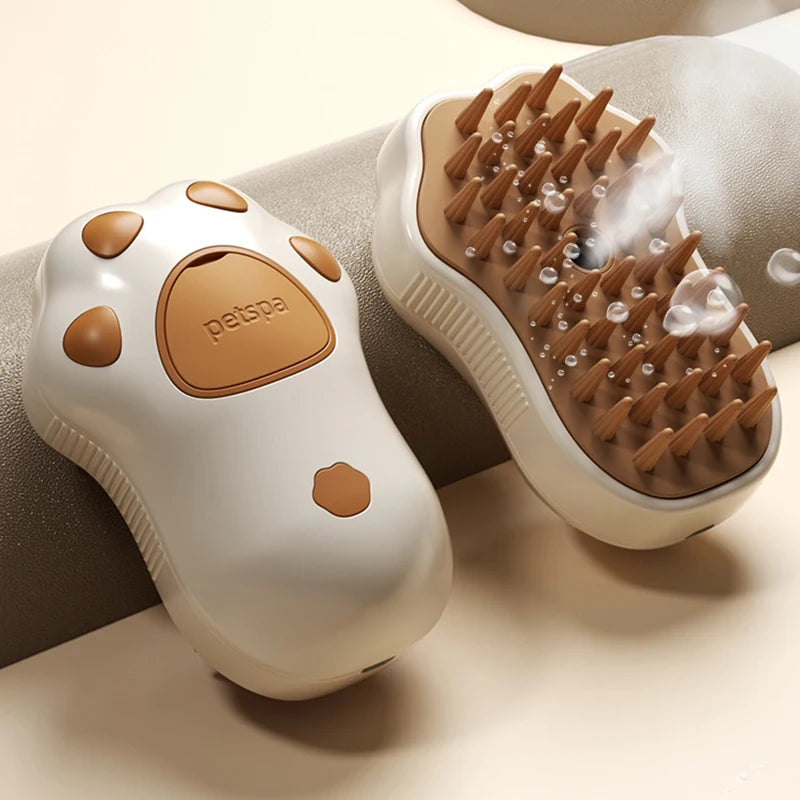 Spazzola a Vapore 3-in-1 per Cani e Gatti – Toelettatura Professionale e Relax