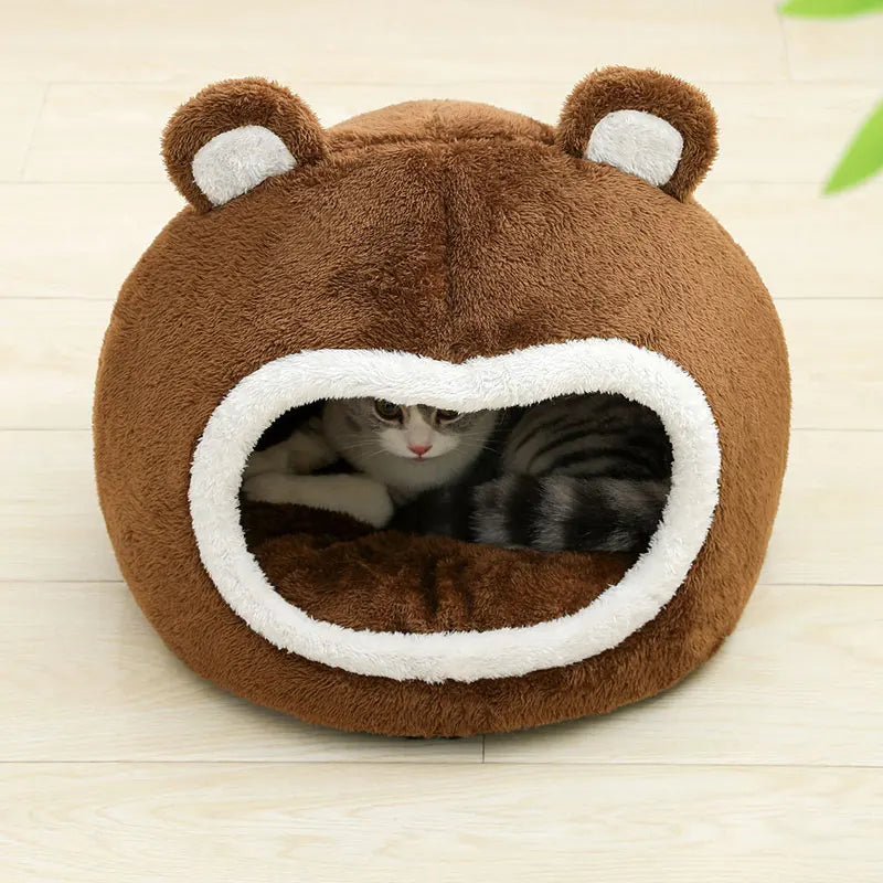 Cuccia Divertente in Peluche per Gatti – Casetta Morbida e Calda per Gatti e Piccoli Cani