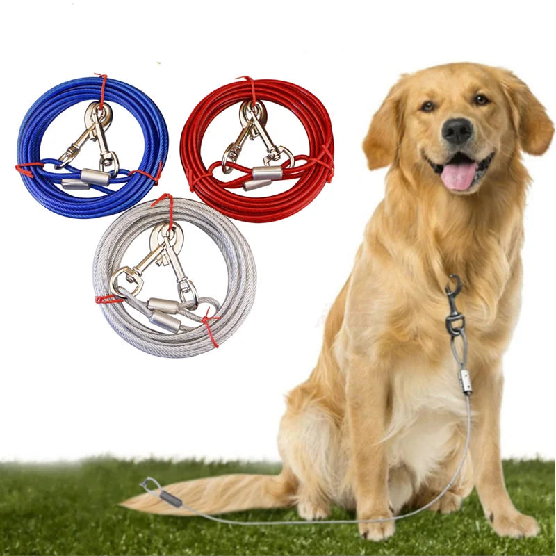 Guinzaglio per Cani in Acciaio Inossidabile: Libertà e Sicurezza per le Tue Avventure Outdoor!