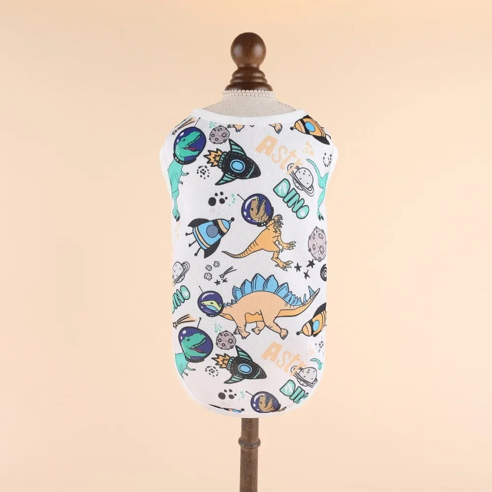Canotta/Gilet Rinfrescante Estivo per Cani e Gatti – Design Cartoon e Comfort Superiore