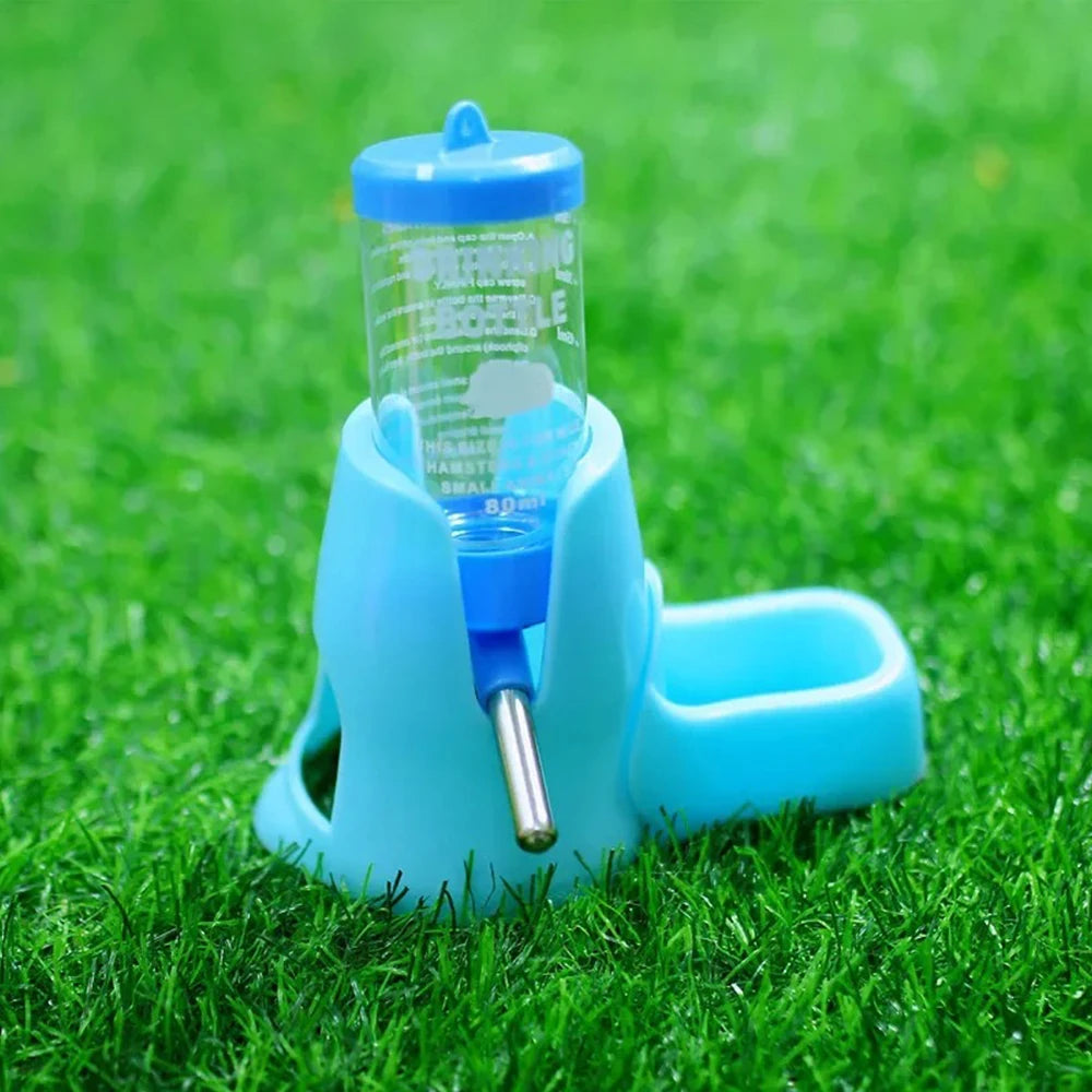 Dispenser d’Acqua per Criceti – Abbeveratoio Automatico per Piccoli Animali con Ciotola e Contenitore per Cibo, ideale per Porcellini d’India e Ratti