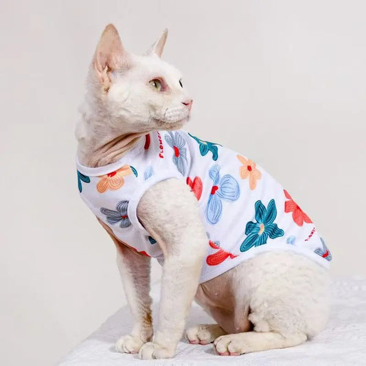 Canotta/Gilet Rinfrescante Estivo per Cani e Gatti – Design Cartoon e Comfort Superiore