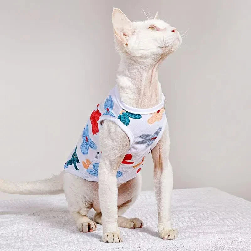 Canotta/Gilet Rinfrescante Estivo per Cani e Gatti – Design Cartoon e Comfort Superiore
