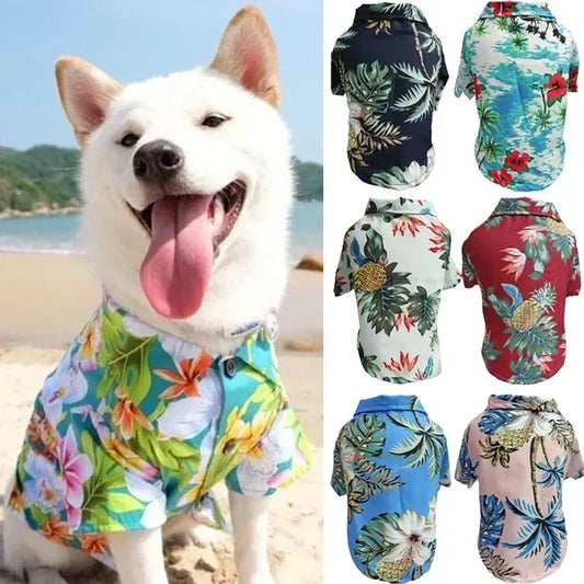 Camicia Hawaiana per Cani Stile Spiaggia per Piccoli e Medi Amici