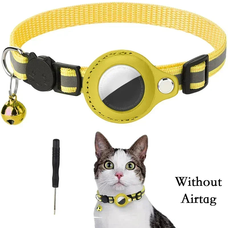 Collare Antismarrimento per Gatti con Porta Airtag: Sicurezza e Stile per il Tuo Felino!