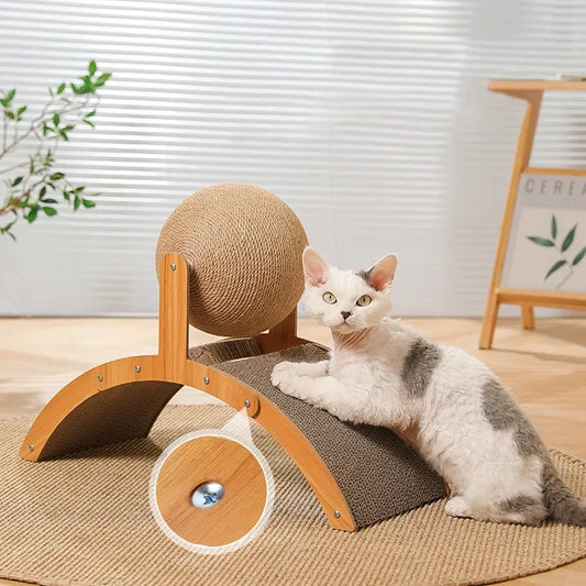 Gioco Tiragraffi 2-in-1 per Gatti: La Soluzione Completa per le Sue Unghie e il Tuo Arredamento, con un Occhio all'Ambiente!