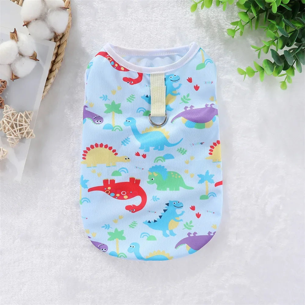Canotta/Gilet Rinfrescante Estivo per Cani e Gatti – Design Cartoon e Comfort Superiore