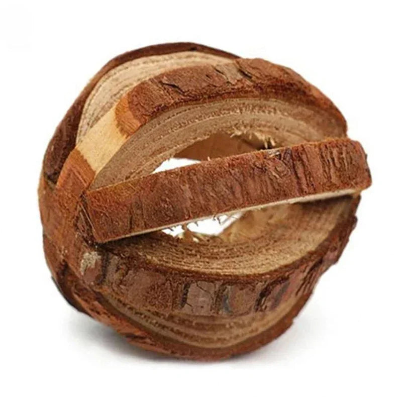 Giocattoli in Legno Naturale per Roditori – Rullo, Manubrio, Monociclo e Sonaglio per Piccoli Animali