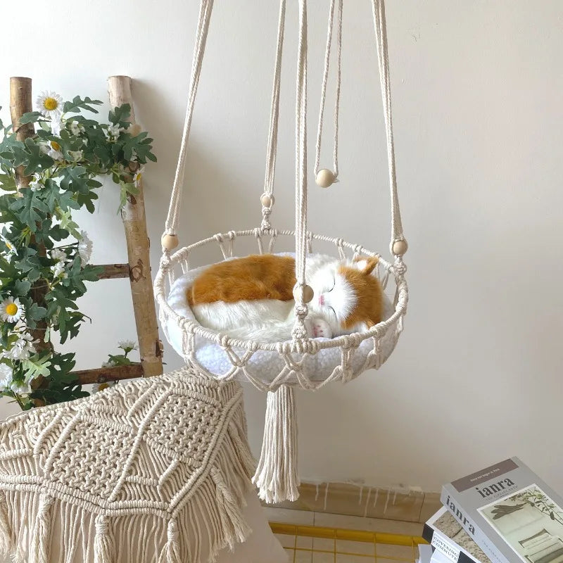 Nuova Amaca per Gatti in Macramè – Il Nido Sospeso Perfetto