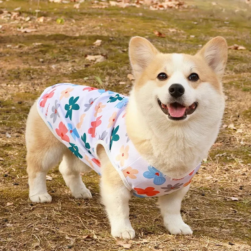 Canotta/Gilet Rinfrescante Estivo per Cani e Gatti – Design Cartoon e Comfort Superiore