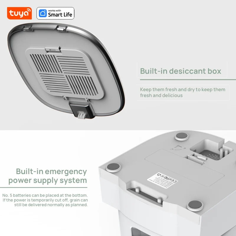Distributore Automatico Smart per 2 Gatti con Wi-Fi e Doppia Ciotola da 4L: Alimentazione Senza Stress!