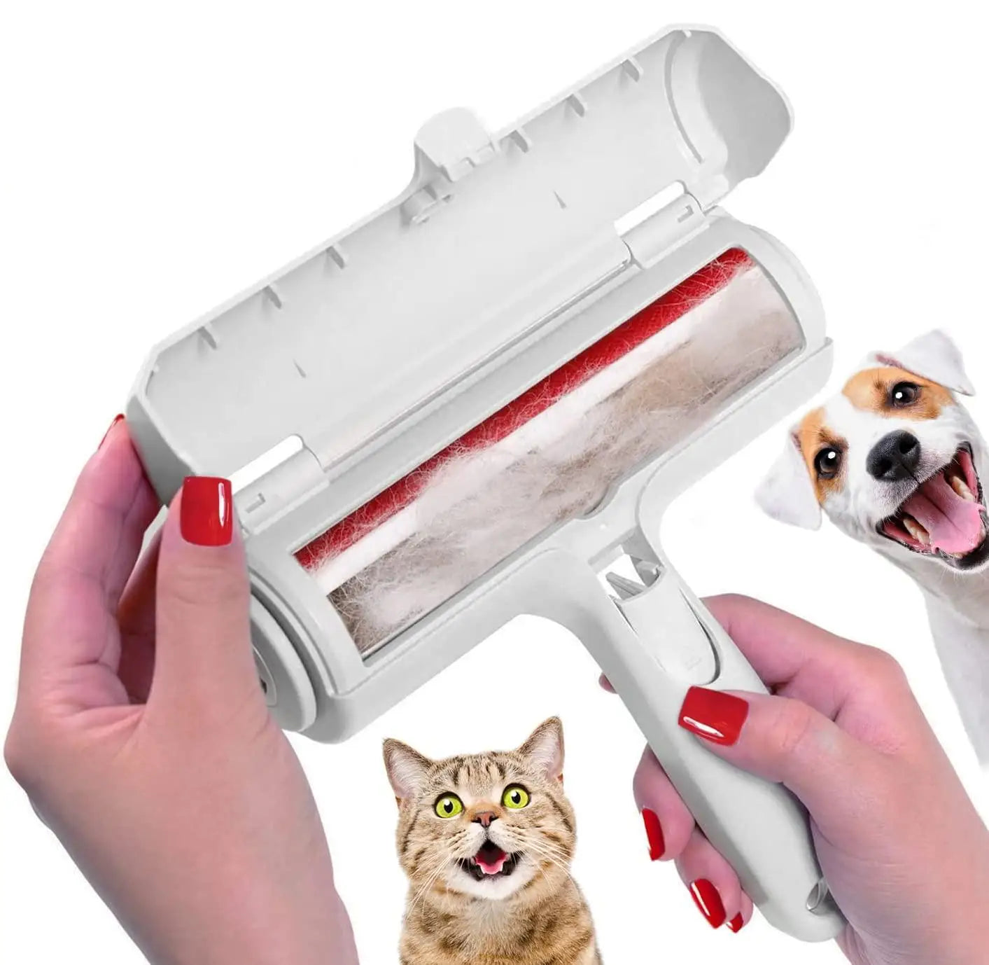Rullo Leva Peli per Animali Domestici – Rimuovi Peli di Cane e Gatto con Base Auto-Pulente